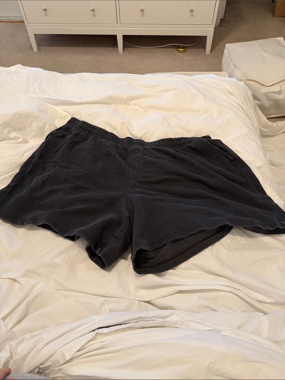 aerie Black Women's terry Athletic Shorts with Elastic Waist